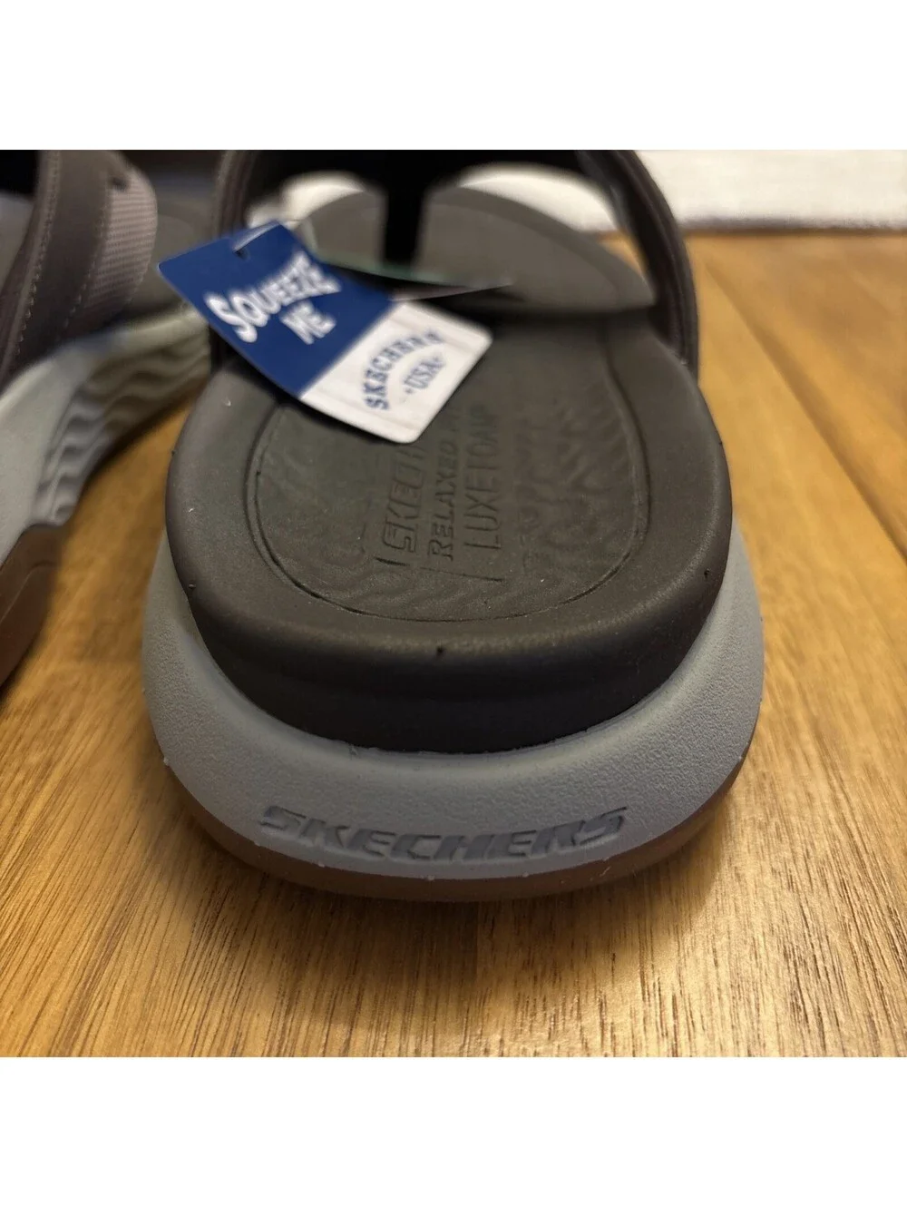 SKECHERS Relaxed Fit With Luxe Foam Brown Sandals Size 8 Men’s Flip Flops